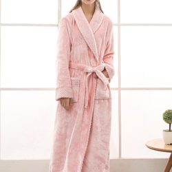 Plus Size Long Sleeve Robes Nightgown