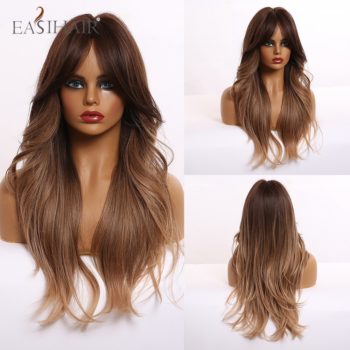 EASIHAIR Long Light Blonde Ombre Natural Wave Style Wigs Heat Resistant Synthetic Wigs Middle Part Hair Cosplay Wigs for Women - Image 18