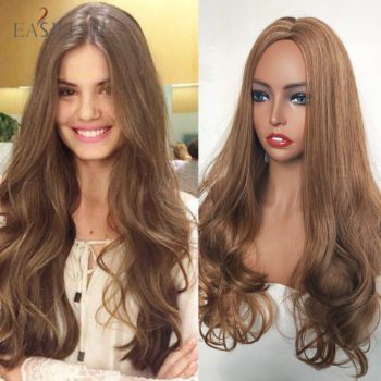 EASIHAIR Long Ombre Blonde Wigs for Middle Part Heat Resistant Synthetic Wigs Afro Women Wavy Cosplay Natural Hair Wigs - Image 10