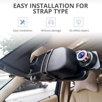 AZDOME Car dvr PG12 Dual Lens Rear View Camera 10" Full-Screen Touching 1296P Dash Cam Streaming Media Night Vision Dash camera - Image 5