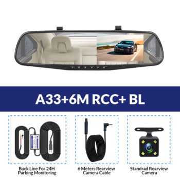 E-ACE Full HD 1080P Car Dvr Camera Auto 4.3 Inch Rearview Mirror Digital Video Recorder Dual Lens Registratory Camcorder - Image 10