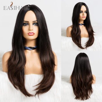 EASIHAIR Long Ombre Blonde Wigs for Middle Part Heat Resistant Synthetic Wigs Afro Women Wavy Cosplay Natural Hair Wigs - Image 16