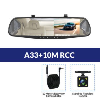 E-ACE Full HD 1080P Car Dvr Camera Auto 4.3 Inch Rearview Mirror Digital Video Recorder Dual Lens Registratory Camcorder - Image 11