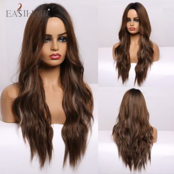 EASIHAIR Long Light Blonde Ombre Natural Wave Style Wigs Heat Resistant Synthetic Wigs Middle Part Hair Cosplay Wigs for Women - Image 11