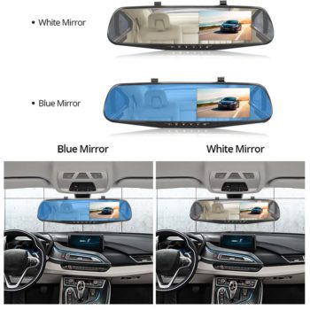 E-ACE Full HD 1080P Car Dvr Camera Auto 4.3 Inch Rearview Mirror Digital Video Recorder Dual Lens Registratory Camcorder - Image 2