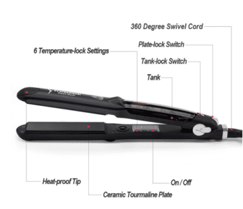 Steam Hair Harmless Straightener Curling Iron Double Use
