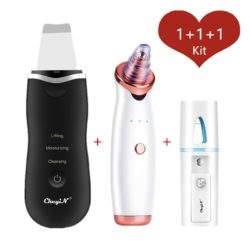 Ultrasonic Skin Scrubber Facial Peeling Pore Cleaner Exfoliator Face Blackhead Remover Spa Nano Sprayer Steamer