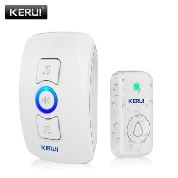 KERUI M525 Home Security Welcome Wireless Doorbell Smart Chimes Doorbell Alarm LED light 32 Songs with Waterproof Touch Button