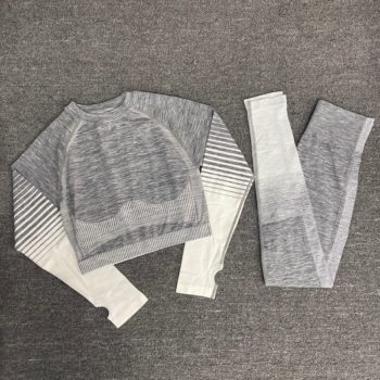 Seamless Women Yoga Set Long Sleeve Top High Waist Sport Leggings Gym Clothes Sport Suit short Gym Suit Fitness Sets for Women