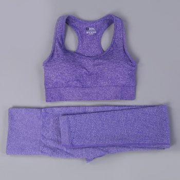 7 Colors GYMS Seamless Yoga Set Fitness Sport Suits Gym Set Clothing Crop Top Shirts High Waist Running Leggings Pants - Image 29