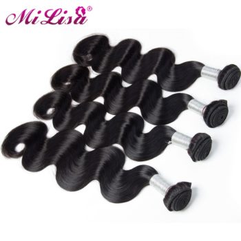 Closure And Bundles Malaysian Body Wave With Closure 3 Bundles Hair Remy Free Part 4 Pcs Lace Human Hair