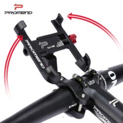 Promend Aluminum Alloy Bike Mobile Phone Holder Adjustable Bicycle Phone Holder Non-slip MTB Phone Stand Cycling Accessories