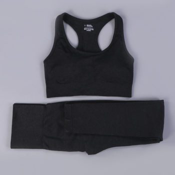 7 Colors GYMS Seamless Yoga Set Fitness Sport Suits Gym Set Clothing Crop Top Shirts High Waist Running Leggings Pants - Image 8
