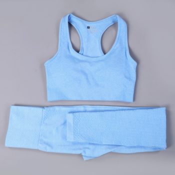 7 Colors GYMS Seamless Yoga Set Fitness Sport Suits Gym Set Clothing Crop Top Shirts High Waist Running Leggings Pants - Image 22