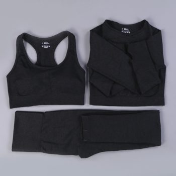 7 Colors GYMS Seamless Yoga Set Fitness Sport Suits Gym Set Clothing Crop Top Shirts High Waist Running Leggings Pants - Image 7