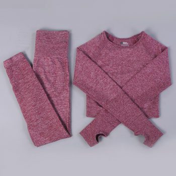 7 Colors GYMS Seamless Yoga Set Fitness Sport Suits Gym Set Clothing Crop Top Shirts High Waist Running Leggings Pants - Image 23