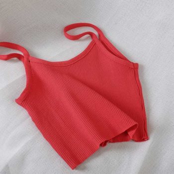 HELIAR Women Tops Knitting Camisoles Female Solid Camis Street Camisole Ladies Camis With Straps Spaghetti Crop Tops Women