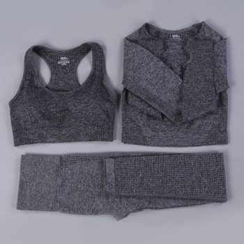 7 Colors GYMS Seamless Yoga Set Fitness Sport Suits Gym Set Clothing Crop Top Shirts High Waist Running Leggings Pants - Image 28