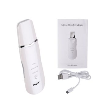 Professional Ultrasonic Facial Skin Scrubber Ion Deep Face Cleaning Peeling Rechargeable Skin Care Device Beauty Instrument 42