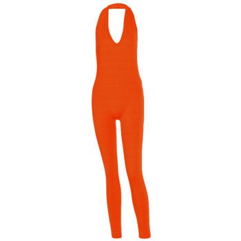 Simenual Solid Bodycon Halter Women Long Jumpsuits Skinny Backless Sleeveless Workout Overalls Sportswear Fashion Basic Jumpsuit - Image 12