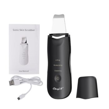 Professional Ultrasonic Facial Skin Scrubber Ion Deep Face Cleaning Peeling Rechargeable Skin Care Device Beauty Instrument 42