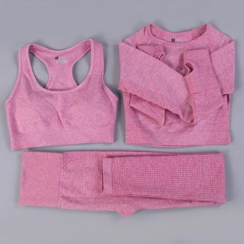 7 Colors GYMS Seamless Yoga Set Fitness Sport Suits Gym Set Clothing Crop Top Shirts High Waist Running Leggings Pants - Image 30