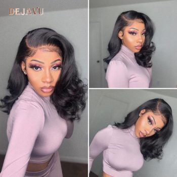 Dejavu Body Wave Bundles With Closure Brazilian Hair Bundles With Frontal Human Hair Frontal With Bundle Non-Remy Hair Extension