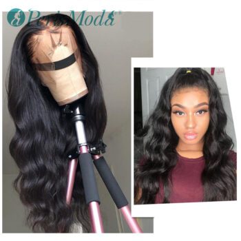 Synthetic Wigs for Black Women Loose Wave Natural Density Long Black Wigs PerisModa Heat Resistant Synthetic Lace Front Wigs