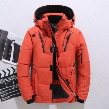 Down Jacket Male Winter Parkas Men -20 Degree White Duck Down Jacket Hooded Outdoor Thick Warm Padded Snow Coat Oversized M-4XL