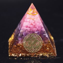 Orgonite Energy Rune Amethyst Pyramid Augen Auger Energy Converter Home Decoration Resin Decorative Craft Jewelry