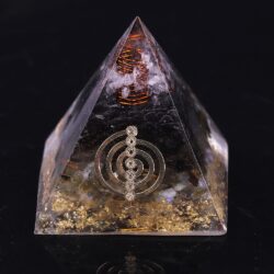 Reiki Orgonite Pyramid Smoky Quartz Natural Labradorite Repel Evil Spirits Pyramid Decoration Process Resin Gift