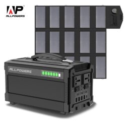 ALLPOWERS 78000mAh Portable Generator 288Wh Lithium Battery Solar charger with Solar Panel 100W Backup Supply110V 220V AC Outlet