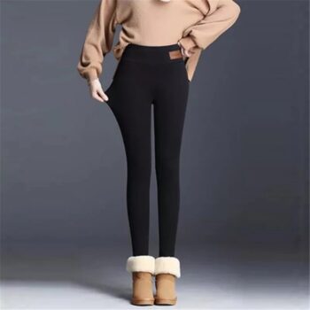 Winter Women Leggings Velvet Warm Pants Hight Waist Leggings Women Solid Color Legging Comfortable Keep Warm Stretchy Legging - Image 2