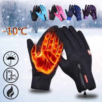 Unisex Touch Screen Winter Gloves Mens Warm Outdoor Cycling Driving Climbing Motorcycle Cold Gloves Waterproof Non-Slip Glove - Image 2